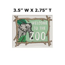 Welcome to the Zoo Embroidered Patch Iron-On / Sew-On Kids Children Applique