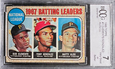 1967 Topps Batting LEADERS Clemente Alou Bccg 7 bright Color