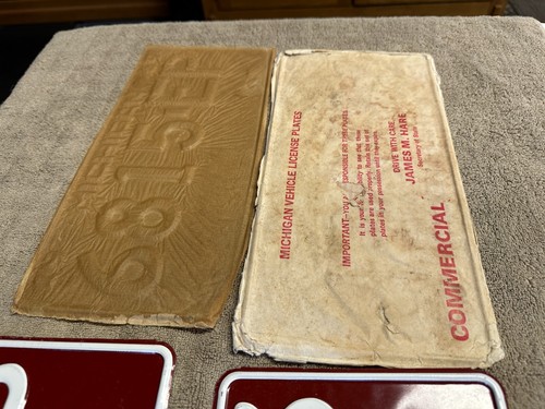 NOS 1969 Michigan Car / Auto Commercial License Plates Matching PAIR 6815-EP - Picture 8 of 9