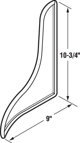Prime-Line M 6086 Paraspruzzi per vasca da bagno, 9 pollici X 10-3/4 pollici, plastica, bianco - Foto 2 di 5