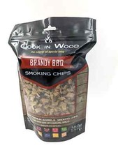 2 Packs Cook In Wood Smoking Chips Brandy Flavour Oak Smokers Barbecue BBQ 360g
