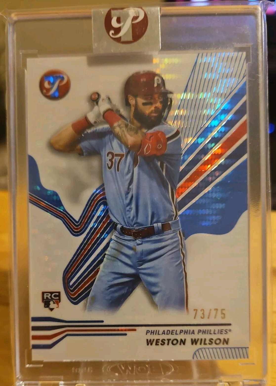 2024 Topps Pristine - Blue Refractor #131 Weston Wilson /75 (RC)