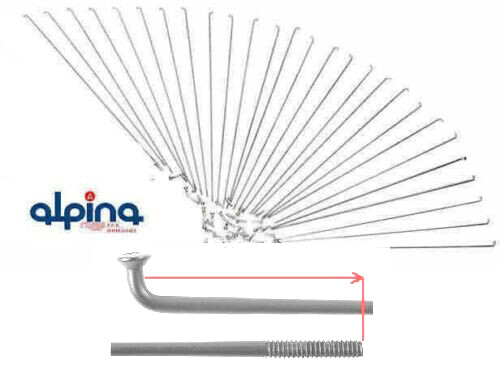 ab 10 - 38  Speichen Fahrrad Niro Alpina  2.3 mm  inkl.Nippel - Bild 1 von 1