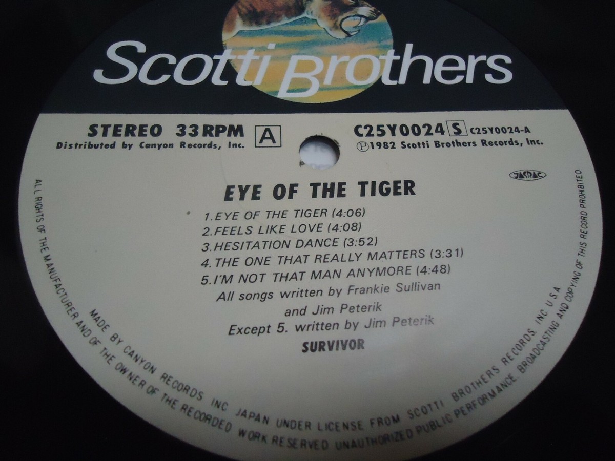 SURVIVOR EYE OF THE TIGER SCOTTI BROTHERS C25Y0024 Japan OBI VINYL