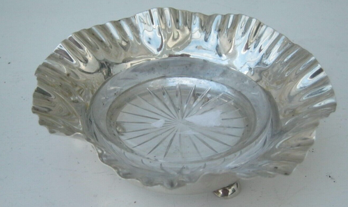 Birmingham 1890 Sterlingsilber Butterschale mit Militärinschrift Sergeant Major - Bild 1 von 4