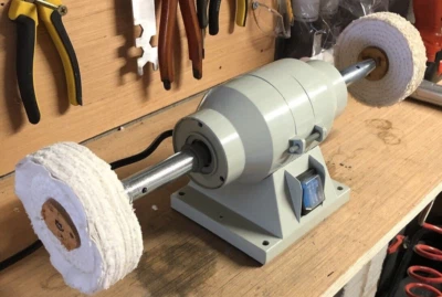 POWER TECH Metal Polishing Machine Bench Buffer Buffing Wheel Polisher Steel Chrome Alloy