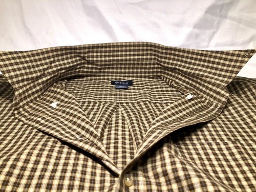 Harbor Bay Short Sleeve Button Up Brown Yellow Plaid Shirt Mens 3XL - Picture 5 of 7