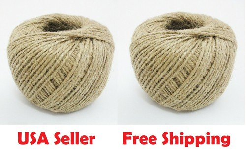 400' Premium Ganz Natürliche Jute Garn Schnur Schwerlast Schnur Seil Handwerk Geschenk Zum Selbermachen - Bild 2 von 11