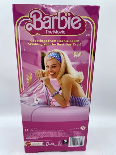 Barbie The Movie Doll Margot Robbie Collectible, Pink Gingham Dress, SHIPS TODAY - Picture 7 of 11
