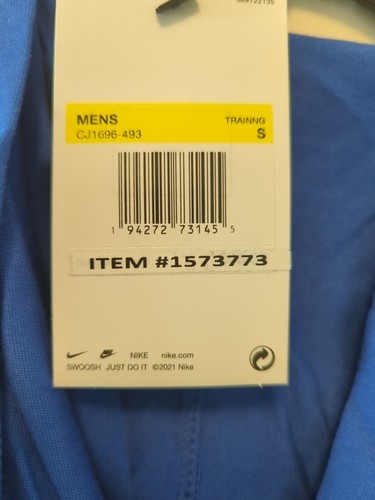 NIKE Dri Fit Blue Training Lightweight Pullover Hoodie Shirt NWT Mens Sz Small S - Picture 5 of 7