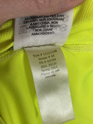 PEARL IZUMI Sleeveless Tank Top Cycling Jersey Medium Safety Yellow - Picture 10 of 10
