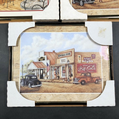 NEW Lot of 3 Coca-Cola Paintings Prints Soda Fountain General Store 10" x 8" 40s - Picture 2 of 7