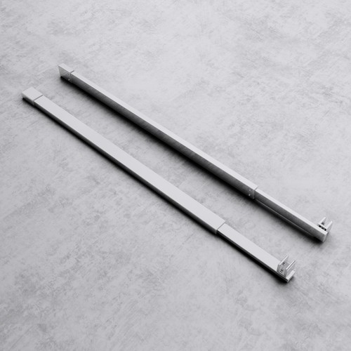 Adjustable Shower Support Bar Arm Stainless Steel Stabilizer Fits 8/10mm Glass - Picture 25 of 47