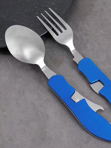 4 in 1 Outdoor Tableware Set (Fork/Spoon/Knife/Bottle Opener) Camping Utensils - Picture 17 of 17
