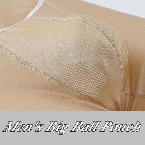 Zonbailon Men's Raised Enhanced Underwear Silk Long Legs Tall Sexy Boxer Briefs - Picture 6 of 23