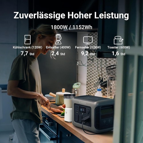 ALLPOWERS Tragbare Powerstation 1800W/1152Wh LiFePO4 Solargenerator - Bild 4 von 9