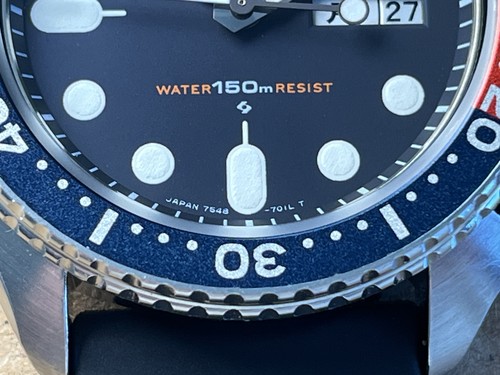 Vintage 1982 Seiko 7548-700B Box and Papers Serviced JDM Divers Watch Original - Picture 9 of 23