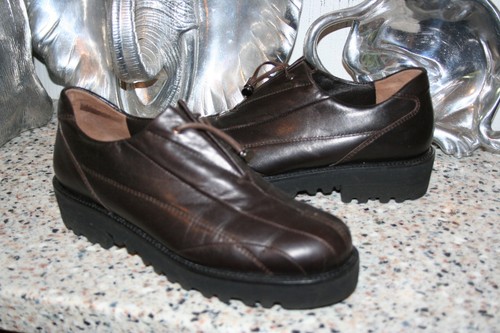 PAUL GREEN LOAFERS BOOTS WOMENS SHOES SIZE 6-6.5 BROWN LEATHER 3.5 UK UNISEX - Picture 2 of 6