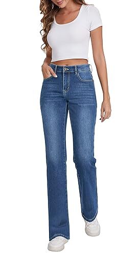 Women's Fleece Lined Jeans Women High Waisted 16 #Light Blue(fleece Lined) - Picture 4 of 7