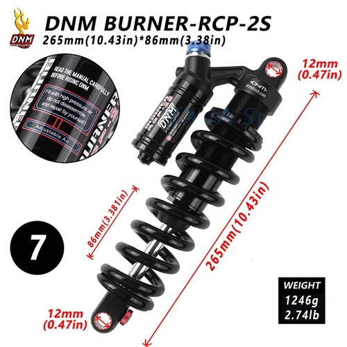 DH Mountain Bike Suspension Spring Rear Shock 165/190/200/210/220/240mm 550lbs - Picture 25 of 25