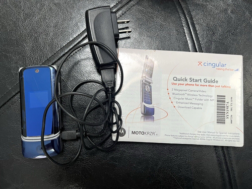Vintage Motorola MOTOKRZR K1, Flip Cell Mobile Phone, Bluetooth GSM - Afbeelding 7 van 9