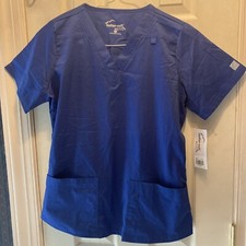 BUTTER SOFT STRETCH WOMENS GALAXY BLUE SCRUB TOP BSS362 SZ Small NWT