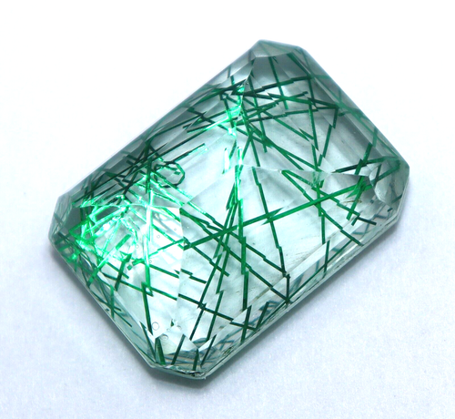 Strahlende Quarz Natürliches Grün Smaragd Schliff Lose Dublette Edelstein 38.75 - Bild 6 von 7