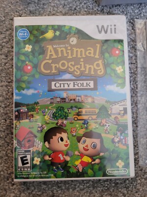  Animal Crossing: City Folk (Sealed) & Wii Speak Microphone (Still In Plastic)