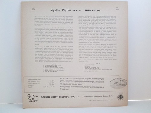 33 LP-12 inch-Dance-GOLDEN CREST 3037-Shep Fields-Rippling Rhythm in HiFi - Picture 2 of 2