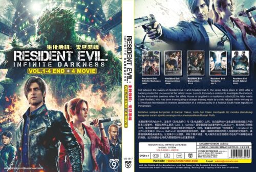DVD ANIME RESIDENT EVIL: INFINITE DARKNESS VOL.1-4 END+4 MOVIE ENG DUB +FREE DVD - Picture 3 of 3