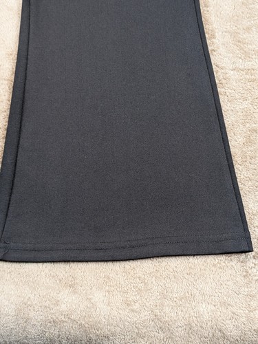 Mira Black Women's Pants Size Large Flare Split Leg Tie Design EUC - Picture 2 of 15