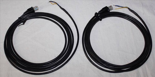 2 x RJ45 Breakout Kabel - RJ45 Stecker auf 3 Adern - schwarz, blau, gelb - Bild 1 von 3