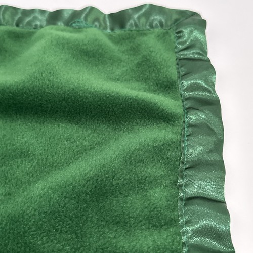 Vtg Blankets And Beyond Holiday Lovey Green Blanket Satin Trim Rudolph Plush - Picture 9 of 9