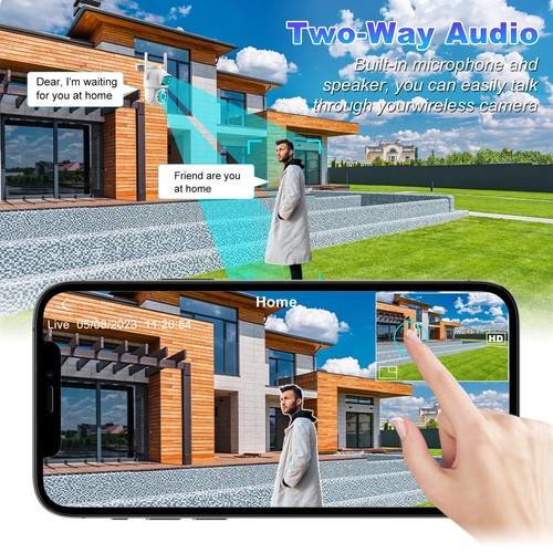 8MP Camera PTZ Dual Screens Auto Tracking Night Vision CCTV Surveillance Camera - Picture 4 of 14