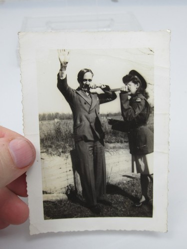 1940s HITLER Halloween Costume Dark Humor B&W Photo - Picture 2 of 6