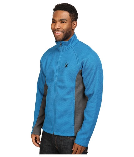 Neu mit Etikett blau Spyder Constant mittelschwerer Herrenpullover mit durchgehendem Reißverschluss $ 149 Größe Large - Bild 2 von 5