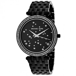 Michael Kors Mk3787 Darci Black Tone Crystal Stars Mk Logo Ladies Wrist Watch 796483355668 Ebay