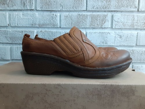 Born New In Box Leather Clog Whiskey Burnished Sz 7/38 - Picture 7 of 7