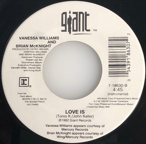 Vanessa Williams & Brian McKnight / Love Is / 1992 45rpm / Mint - Picture 4 of 5