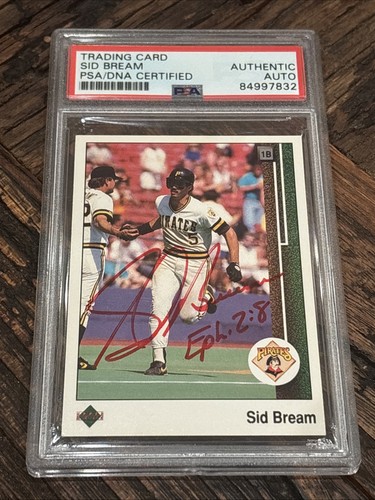 1989 Upper Deck #556 Sid Bream Signed Auto Autographed PSA/DNA Encased Slab