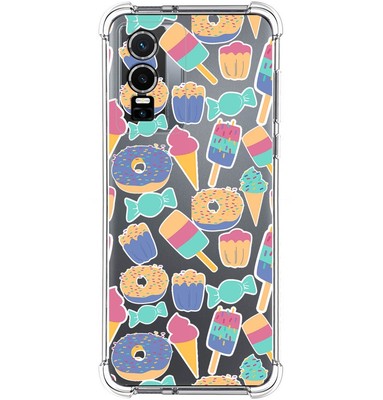 EASSGU Custodia In Silicone TPU Per Vivo Y76 5G - Morbida E Resistente - Colore Rosso
