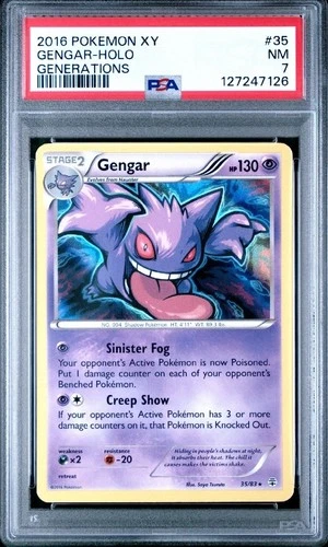 2016 Pokemon XY Generations Gengar Holo PSA 7