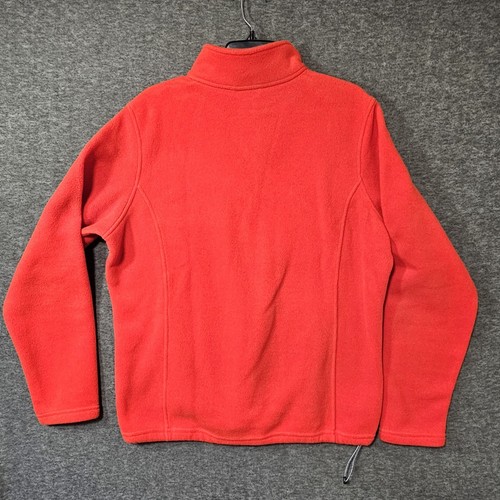 LL Bean Quarter Snap Fleece Pullover Mens Large Orange Polartec Trail 284632 - Picture 7 of 13
