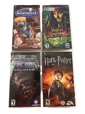 Lot Of 4 PSP PlayStation UMD King Kong Potter Ratatouille Complete Game w/Manual