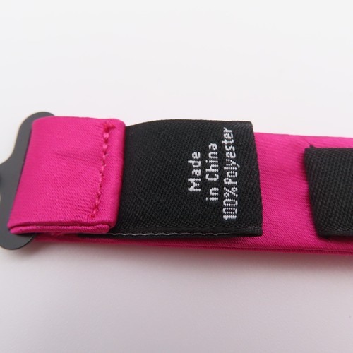 J Ferrar Bow Tie Pink Solid 2" Wide Pre Tie Polyester Tuxedo Formal - Picture 3 of 4