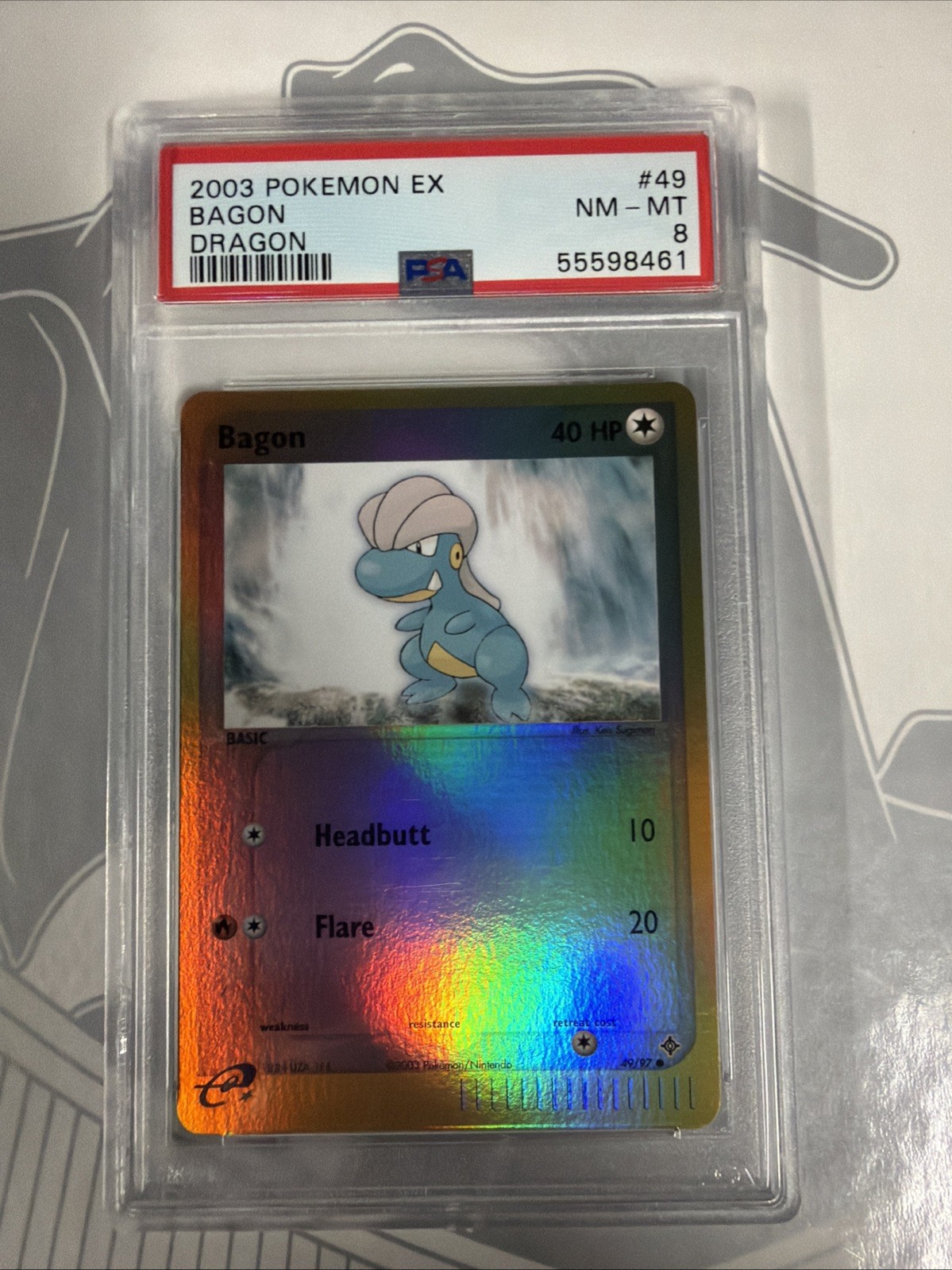 2003 Pokemon EX Dragon Bagon Reverse Foil 49/97 PSA 9 Mint