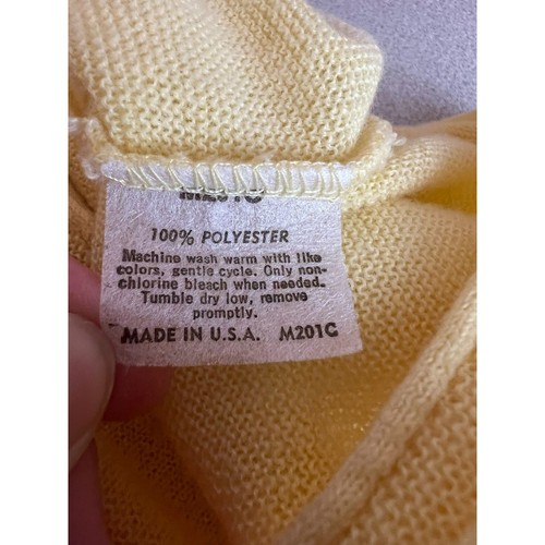 Jantzen Yellow Grandpa Button Down Knit Cardigan Sweater Men's Size Large - Picture 6 of 6