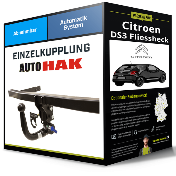 Abnehmbare AnhäNgerkupplung FüR Citroen DS3 Fliessheck 04.2010-Jetzt Auto Hak-image