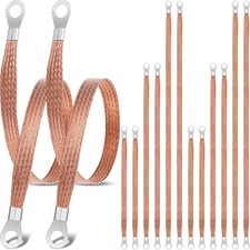 12 Pcs Ground Straps, 10/15/20 Inch Engine Universal Automotive Grounding Cable