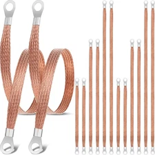 12 Pcs Ground Straps, 10/15/20 Inch Engine Universal Automotive Grounding Cable